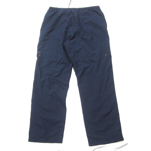 Y2K Vtg Nike Team Track Pants Navy Blue Women's XXL Windbreaker Active (MP534) - Picture 3 of 7